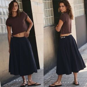 Free People Margaux midi circle skirt